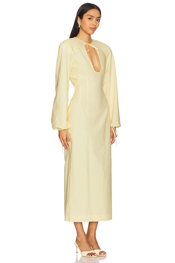 view 2 of 4 Keyhole Maxi Dress in White & Yellow