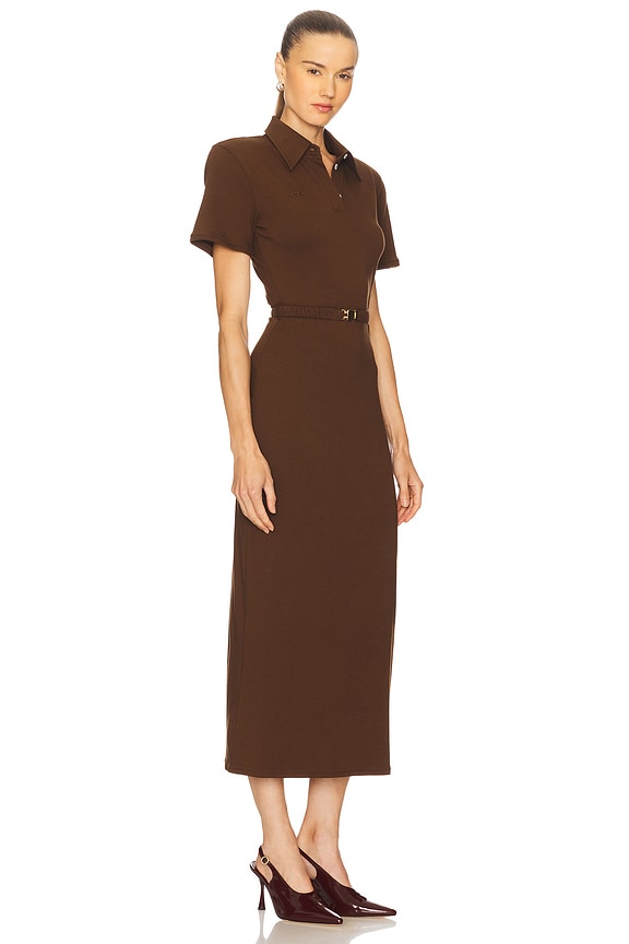 view 2 of 3 VESTIDO LARGO TIPO POLO in Brown