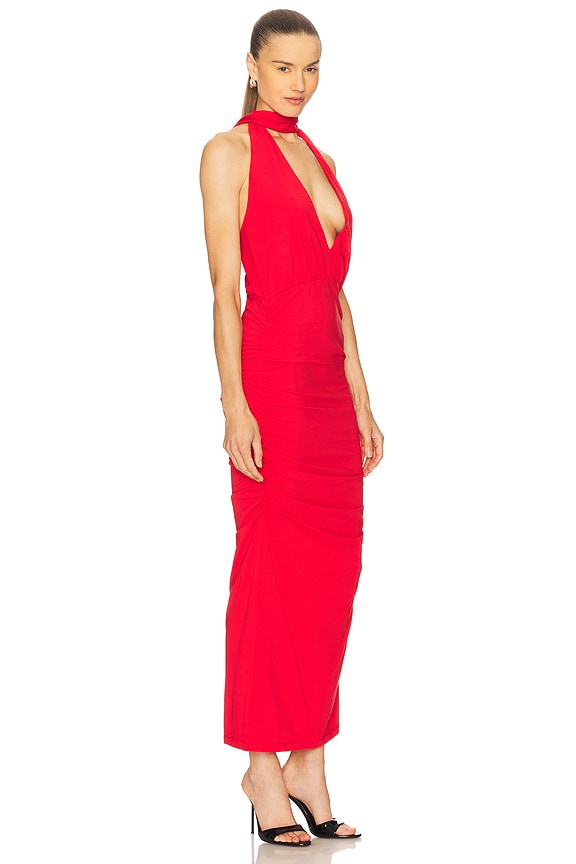 view 2 of 4 プランジマキシドレス in Red