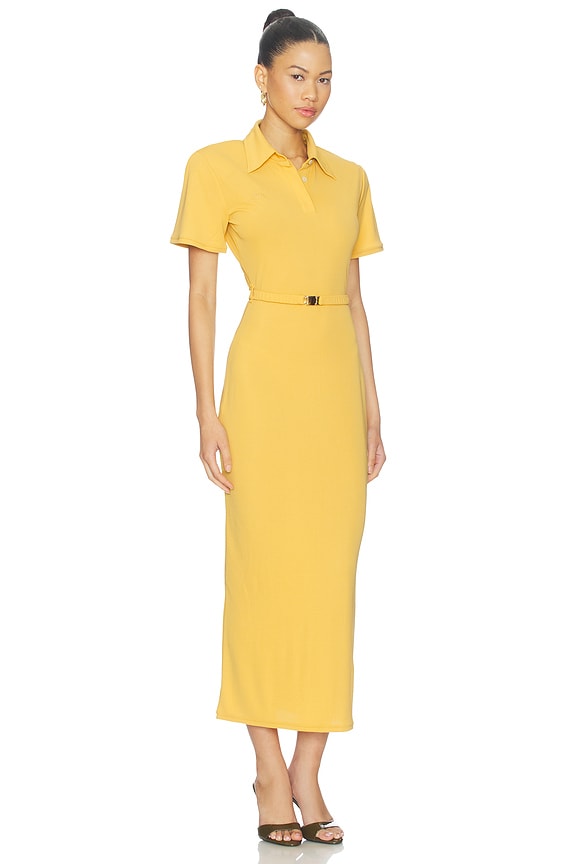 view 2 of 4 Jersey Polo Dress in Mustard