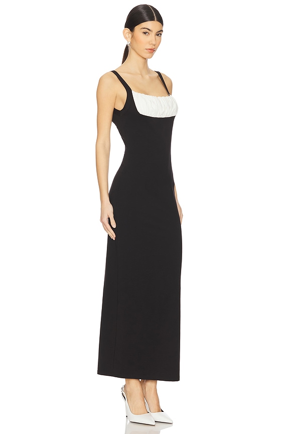 view 2 of 3 Sleeveless Maxi Dress in Black & White