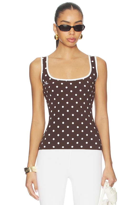 view 2 of 6 x REVOLVE Polka Dots Tank Top in Brown Polka Dots