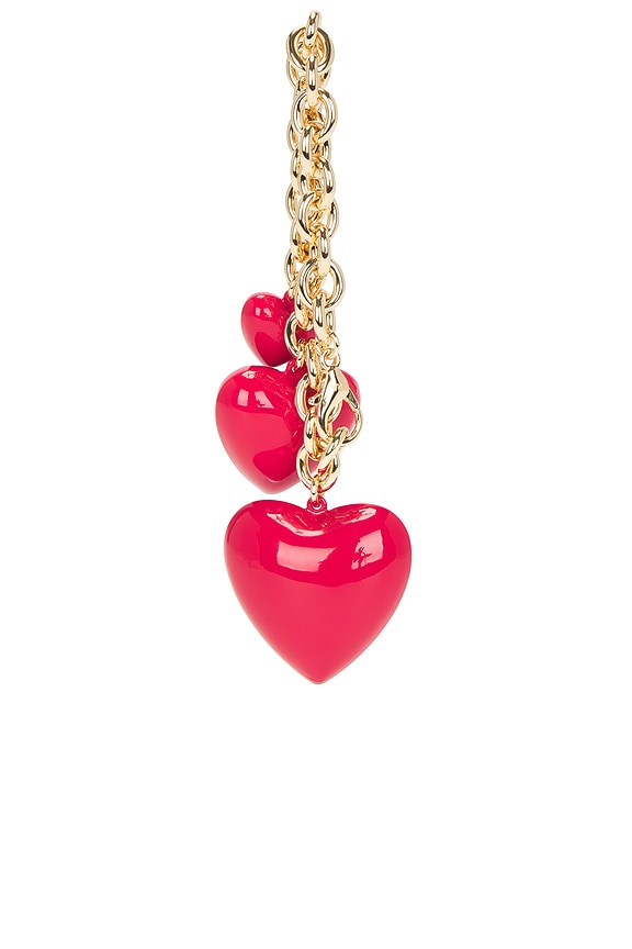 view 2 of 4 Happy Heart Bag Charm in Cherry Red
