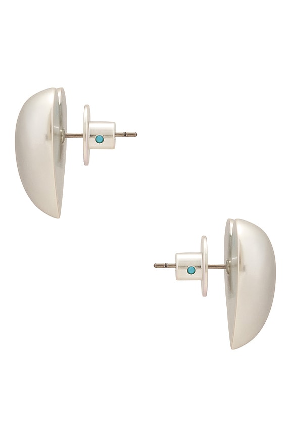 view 2 of 2 The Puffy Heart Stud Earrings in Silver