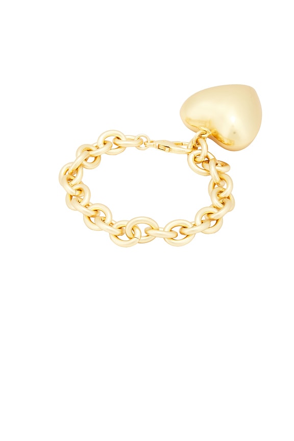 view 2 of 2 The Puffy Heart Gold Bracelet in Gold