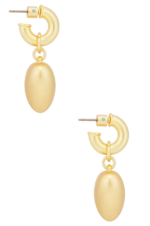 view 2 of 3 The Puffy Heart Earrings in Gold
