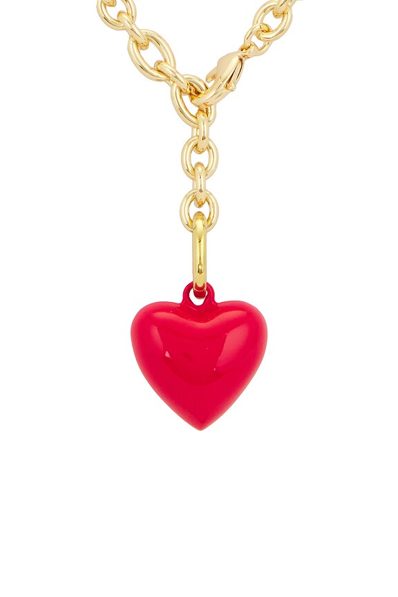 view 2 of 3 COLLIER HAPPY HEART in Gold & Cherry Red