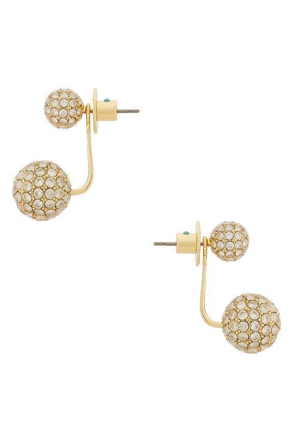 view 2 of 2 The Floating Spark Earrings in Gold & Pave