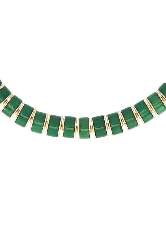 view 2 of 3 COLLIER in Gold & Green Jade