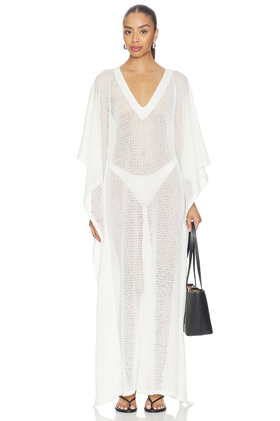 view 1 of 3 Fishnet Caftan in Ivory