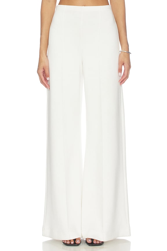 view 1 of 6 Scuba Wide Leg Pant in Off-white