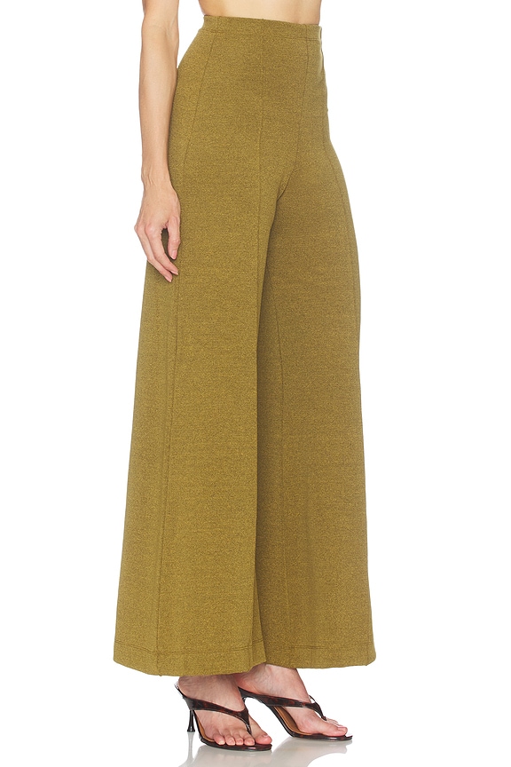 view 2 of 6 Vintage Knit Wide Leg Pant in Chartreuse