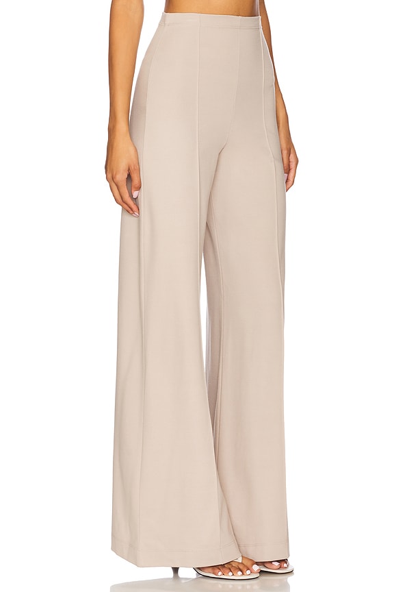view 2 of 6 Ponte Knit Wide Leg Pant in Clay