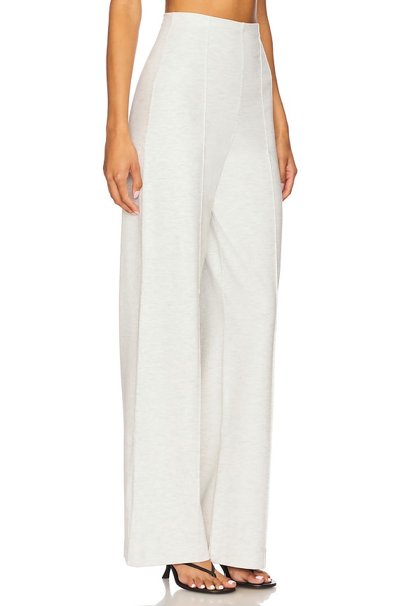 view 2 of 6 Ponte Knit Straight Leg Pant in Heather Grey
