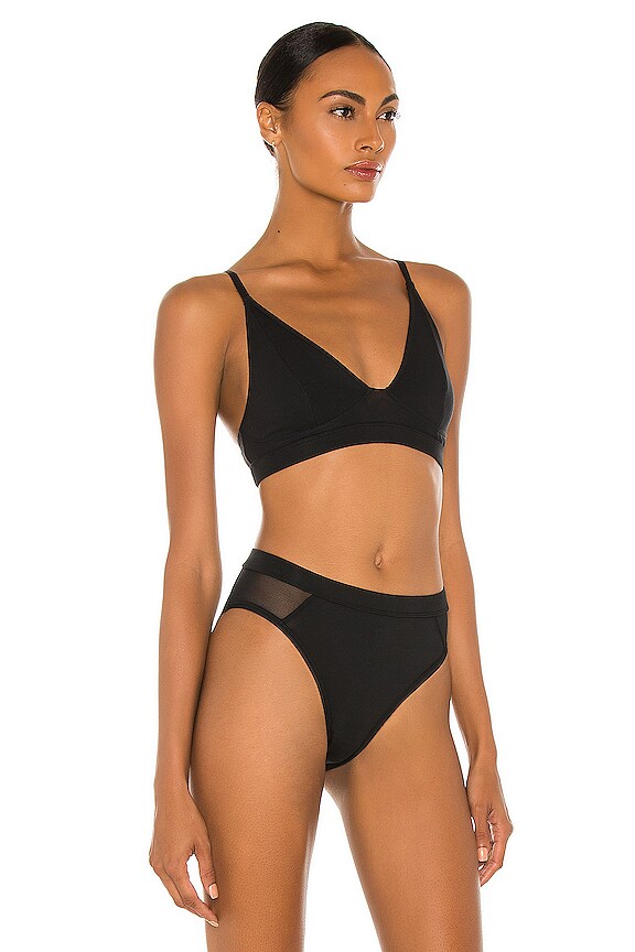 view 2 of 4 High Cut Bralette in Black