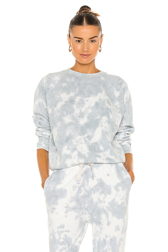 view 1 of 4 Recycled Crew Sweatshirt in Blue Mirage Tie Dye