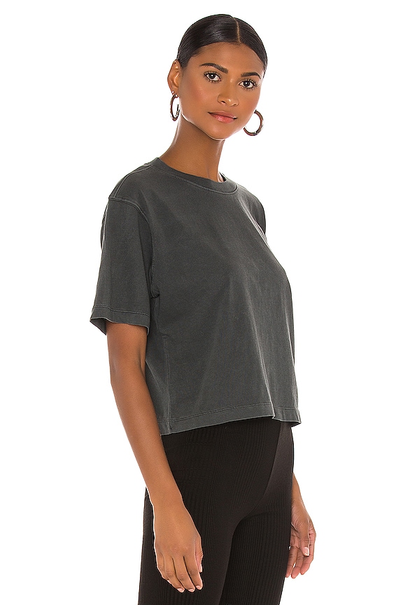 view 2 of 4 Relaxed Crop Tee in Stretch Limo