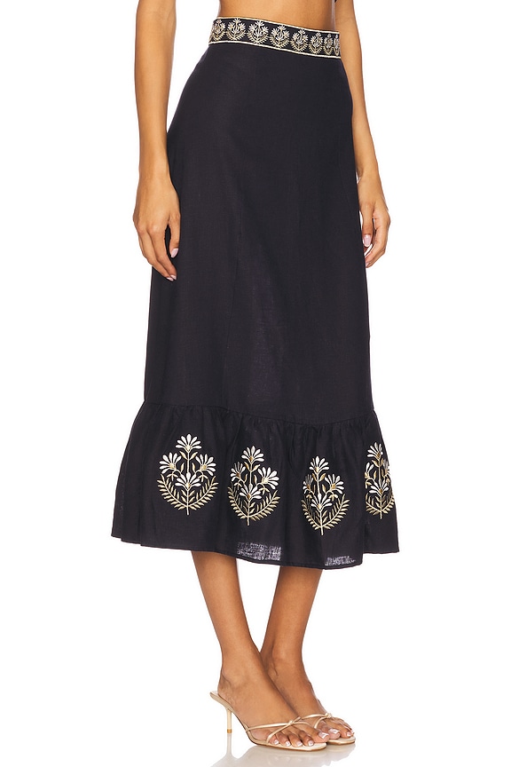 view 2 of 6 JUPE MIDI AYAN in Navy