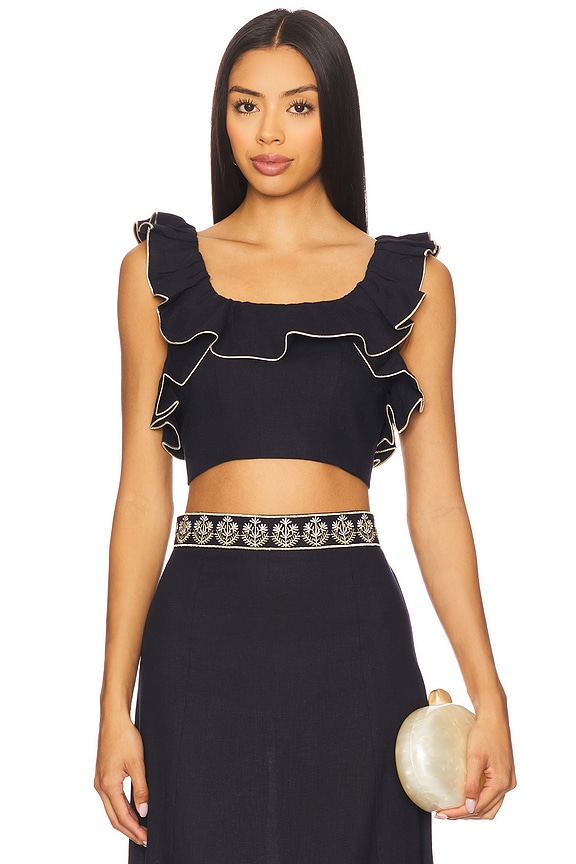 view 1 of 4 Malika Bustier Top in Navy