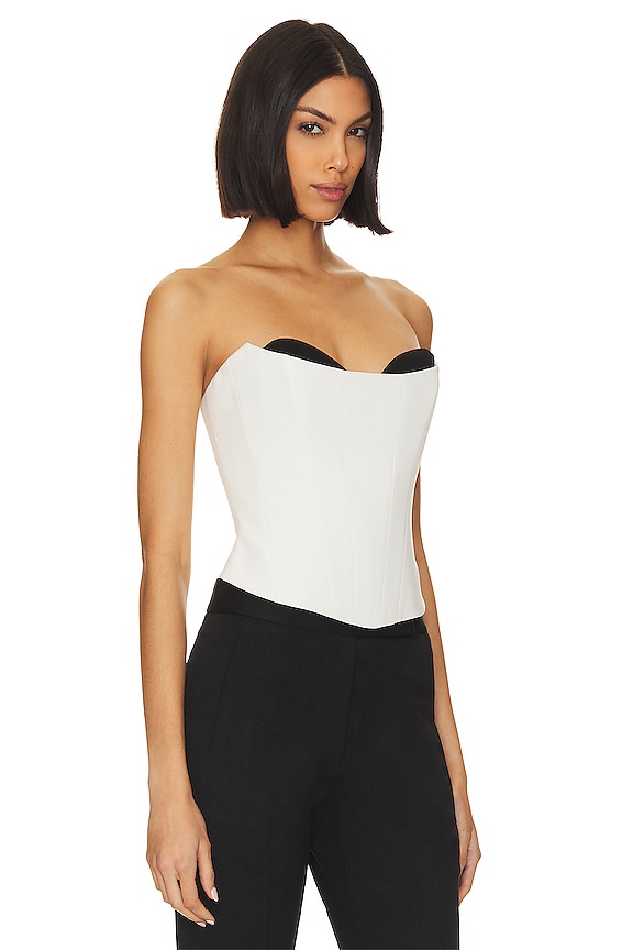 view 2 of 4 КОРСЕТНЫЙ ВЕРХ in White & Black