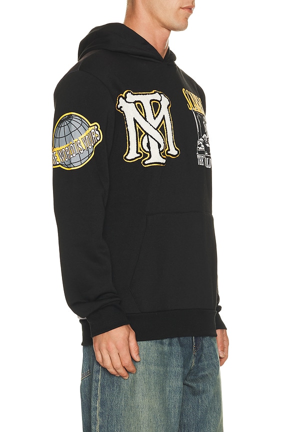 view 2 of 8 Scarface Mpr Varsity Hoodie in Black & Yellow