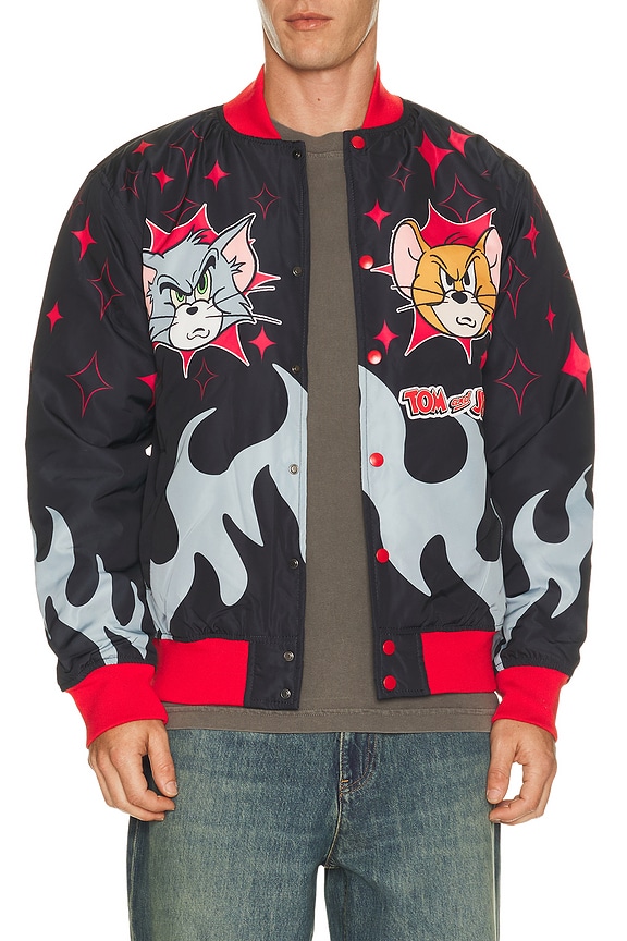 view 2 of 4 Tom & Jerry Varsity Jacket in Black