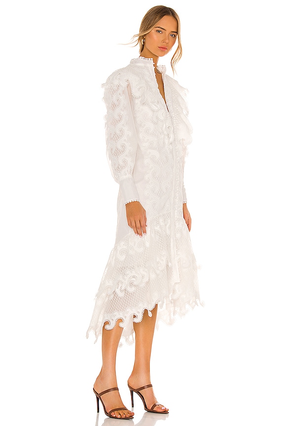 view 2 of 3 ROBE MI-LONGUE in Off White