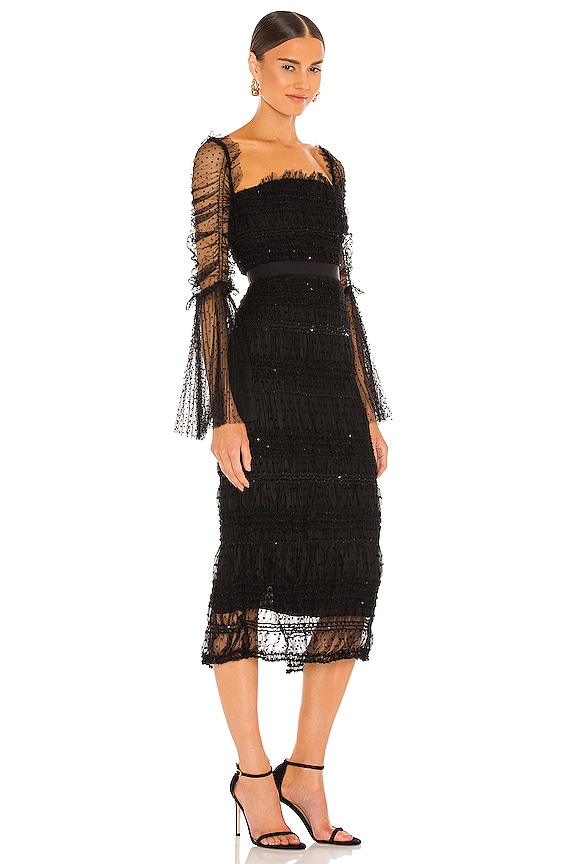 view 2 of 4 Smocked Midi Dress in Black