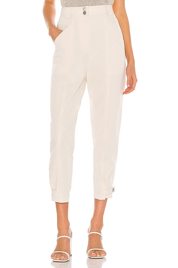 Rebecca Taylor Textured Cotton Pant in Pebble | REVOLVE