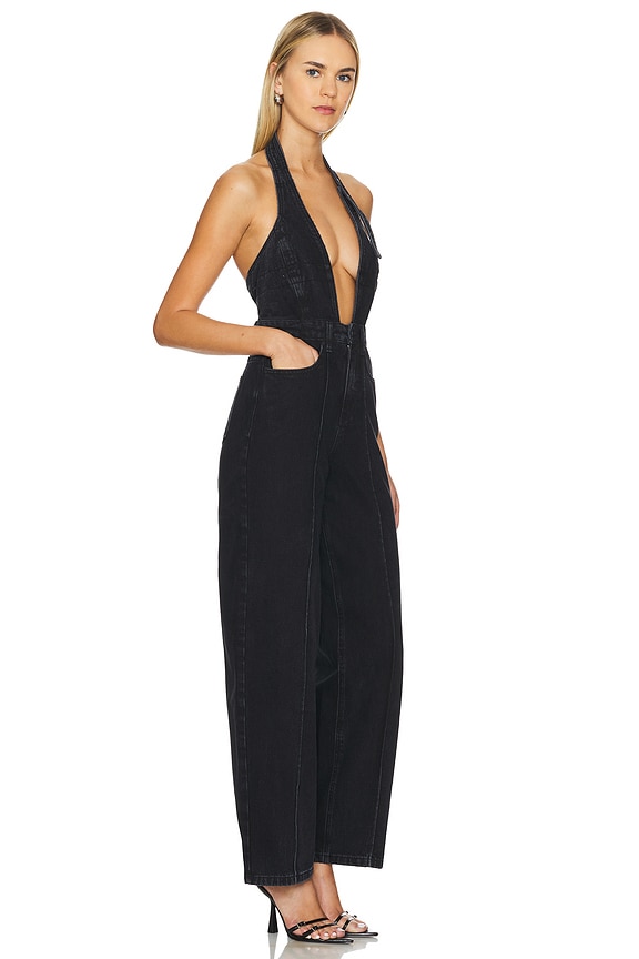 view 2 of 3 Sadie Denim Jumpsuit in Black