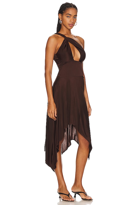 view 2 of 3 Logo Ring One Shoulder in Chocolate Brown