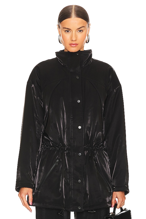 view 2 of 6 Cinched Waist Parka in Luminous Black