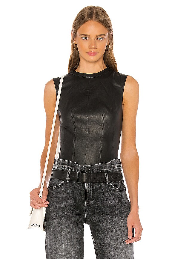 view 1 of 5 Claire Leather Bodysuit in Nightlife 2