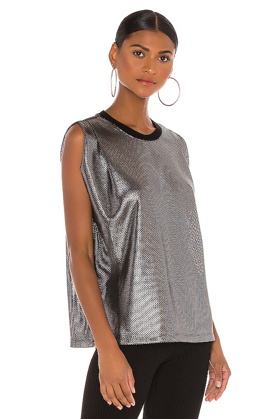 view 2 of 4 Tyler Blouse in Silver Mesh