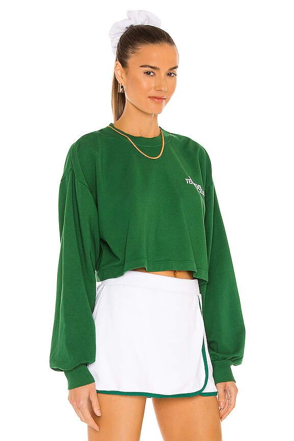 view 2 of 4 Cropped Sweatshirt in Varsity Green