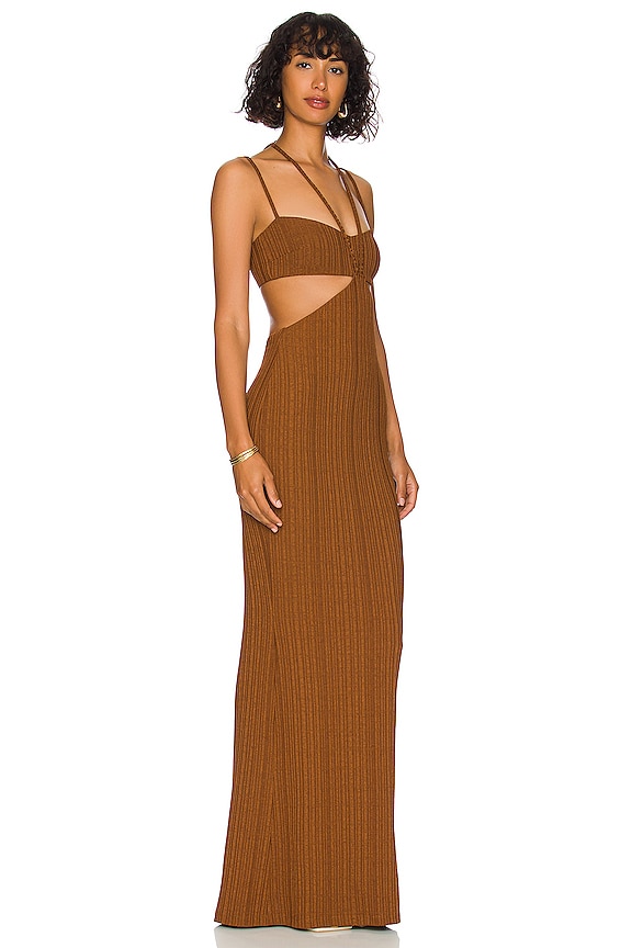 view 2 of 3 Rossana Maxi Dress in Chocolate