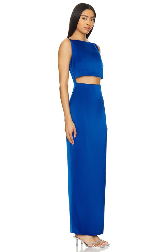 view 2 of 3 Oracle Boatneck Gown in Blue