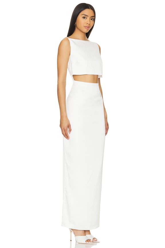 view 2 of 3 VESTIDO CON CUELLO BARCO ORACLE in White