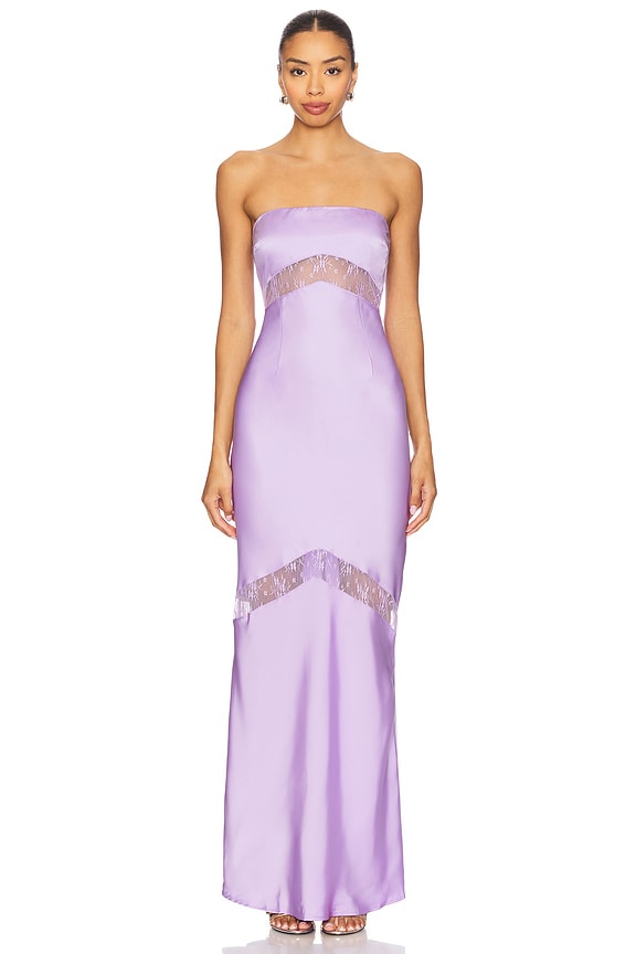 view 1 of 3 Melrose Strapless Maxi Dress in Lilac