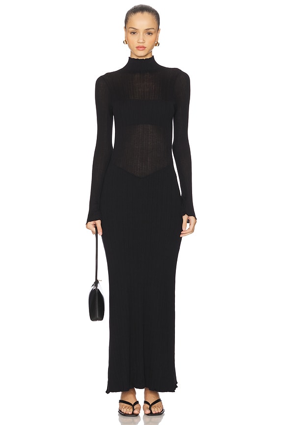 view 2 of 3 Martina Knit Maxi Dress in Black