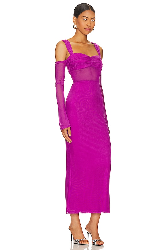 view 2 of 3 ROBE MAXI LAMOURA in Plum