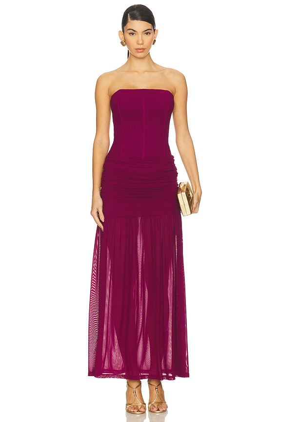 view 2 of 4 Lillie Corset Maxi Dress in Plum