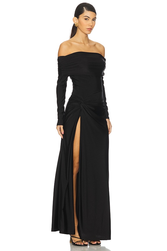 view 2 of 3 Abbie Off Shoulder Maxi Dress in Black