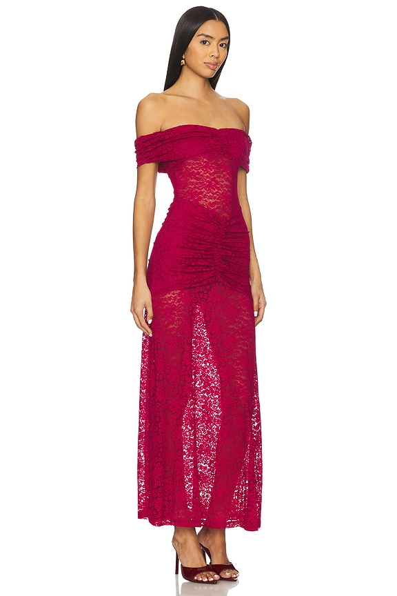 view 2 of 3 Vaneya Lace Maxi Dress in Berry