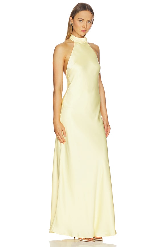 view 2 of 3 Arabelle High Neck Maxi Dress in Buttermilk
