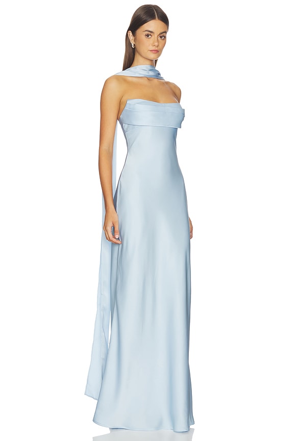 view 1 of 4 Madeleine Strapless Maxi Dress in Sky Blue