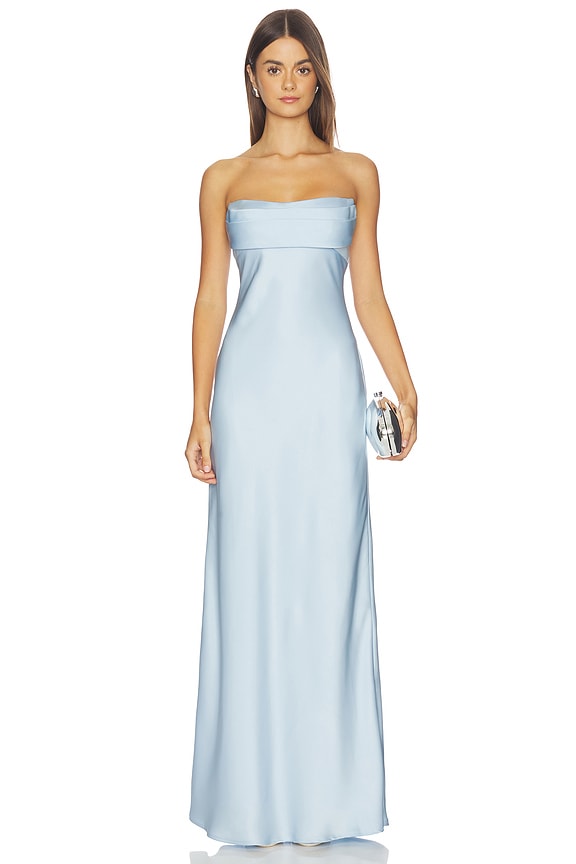 view 2 of 4 Madeleine Strapless Maxi Dress in Sky Blue