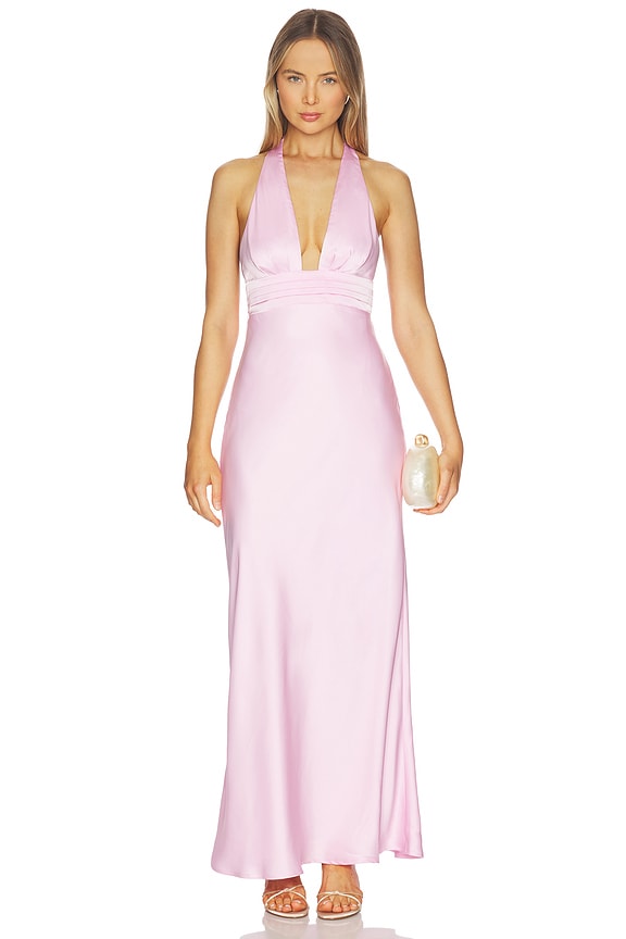 view 1 of 3 Sylvie Plunge V-neck Maxi Dress in Petal