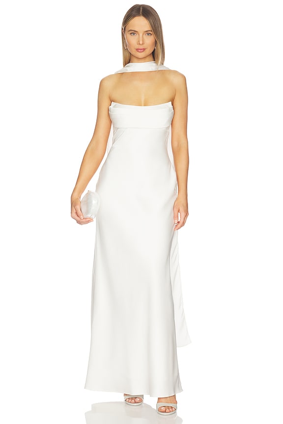 view 1 of 4 Madeleine Strapless Maxi Dress in Pearl