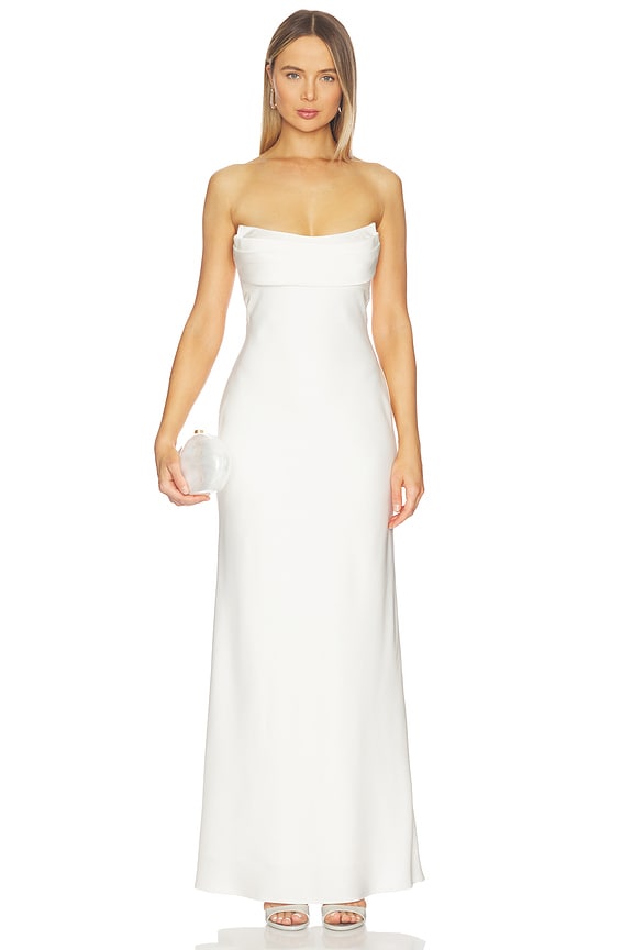 view 2 of 4 Madeleine Strapless Maxi Dress in Pearl